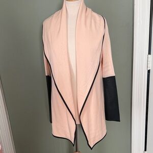 Gianni Bini Pink and Black Open Front Jacket